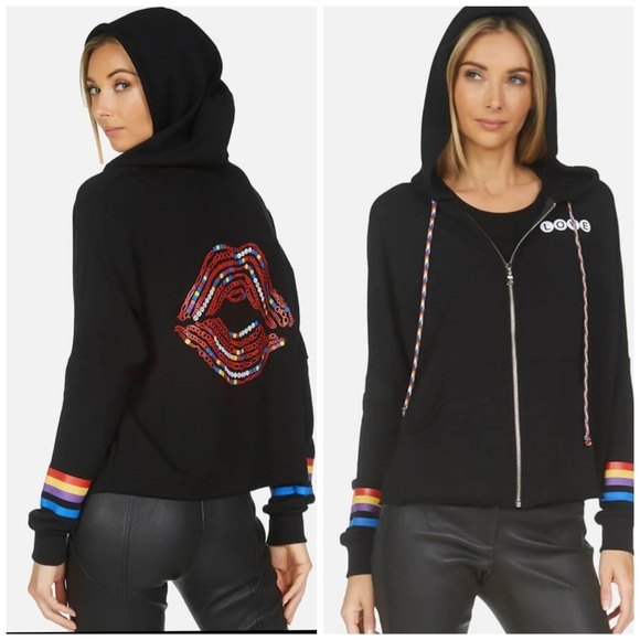 NWT Lauren Moshi Lip Chain hoodie